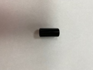 518 Концевик для шнура круглый открытый 7х20мм цв.черный(в упак.100шт)