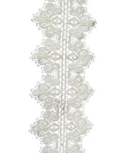 GBM 235 Кружево вязаное полиэстер шир.10 см цв.белый(в рул.9м)