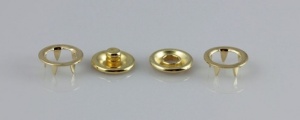 Кнопка нержавеющая трикотажная кольцевая 10.5мм цв.золото(в упак.1440шт)