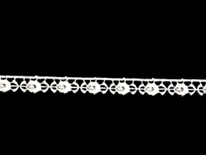 8128G Кружево вязаное полиэстер цв.белый(в упак.9м)