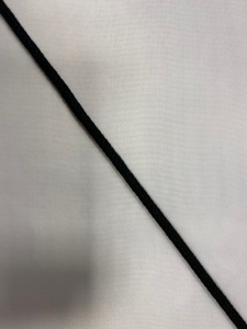 10ХК Шнур хлопковый 10мм круглый цв.черный(в рул.100м,мешок №9)