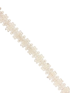 1804 Кружево вязаное хлопок 2,5см цв.белый(в.упак 13,716м)