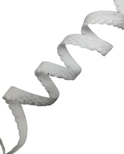 1264-10ML Резинка бельевая 11мм цв.белый(в рул.100м)