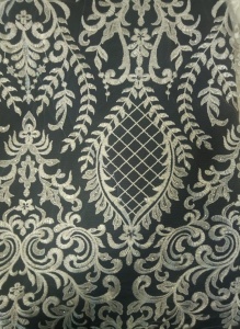 HM243 Ткань свадебная с паетками на сетке 135см цв.белый(в рул.14,5м)