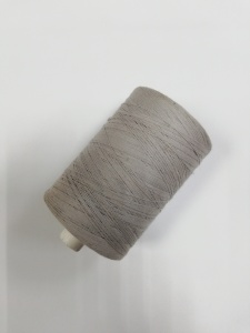 4902 Нитки армированные 45ЛЛ Красная нить 100% полиэстер 2500м цв.св.серый(в упак.20шт)