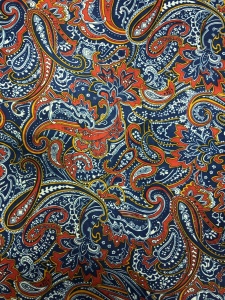 2017-2 Ткань подкладочная с принтом огурчики 190Т 100% полиэстер 150см цв.синий(в рул.100м)