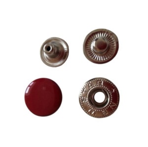 Кнопка стальная VT-2 9,5мм цв.красный(в упак.1440шт)
