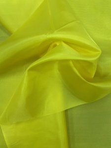 1028(14-0852) Ткань подкладочная однотонная 210Т 100% полиэстер 150см цв.желтый(в рул.100м)