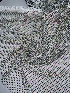 FSG-174 Ткань трикотажная на сетке 150см цв.белый(в рул.100м)