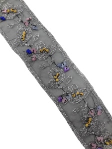 PYG- 83345 Тесьма расшитое цв.белый(в упак.13,7м)