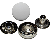 Кнопка стальная Alfa 15мм цв.белый(в упак.720шт)