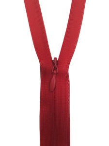 162 Молния потайная Т3 20см цв.красный(в упак.100шт)ZIP