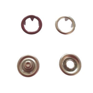 163 Кнопка нержавеющая трикотажная кольцевая 09,5мм цв.бордо(в упак.1440шт)