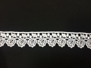 3357G Кружево гюпюровое полиэстер шир.3,5см цв.212 белый(в упак.13,5м)