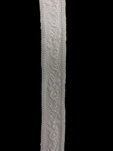11595AD Кружево капроновое полиэстер шир.2,5см цв.белый(в упак.30м)