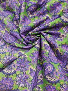 92495 Ткань хлопок сатин с принтом 100% хлопок 150см цв.фиолетовый(в рул.100м)