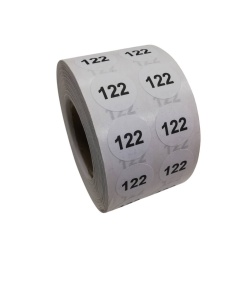 122 Размерники на самоклеящейся бумаге цв.белый(в рул.2500шт)