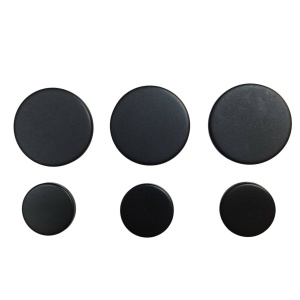 Кнопка плоская нержавеющая 15мм цв.матовый черный(в упак.1000шт)