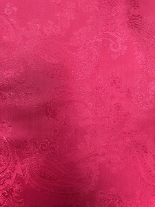 7 Ткань подкладочная жаккардовая огурчики 210Т 150см цв.т.красный(в рул.100м)