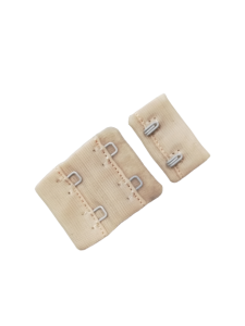 Застежки бельевые для бюстгальтера 2х2 40мм цв.бежевый(в упак.100шт)