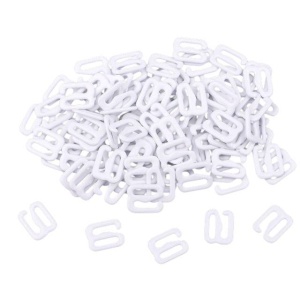 Крючок бельевой пластиковый 10мм цв.белый(в упак.1000шт)