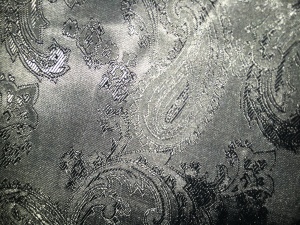 Ткань подкладочная жаккардовая огурчики 210Т 150см цв.черный(в рул.50м)