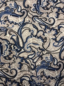 1223-3 Ткань подкладочная с принтом огурчики 190Т 100% полиэстер 150см цв.серый(в рул.100м)