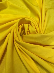 Ткань габардин 230г/м 100% полиэстер 150см цв.желтый(в рул.50м)