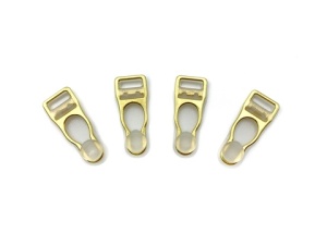 Застежки бельевые для чулок металлические 10мм цв.прозрачный-золото(в упак.1000шт)