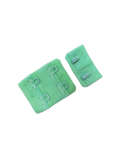 Застежки бельевые для бюстгальтера 2х2 34мм цв.бирюза(в упак.100шт)