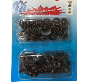 Кнопка в розничной упаковке нержавеющая VT-2 10мм цв.антик(в упак.15шт)