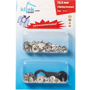 Кнопка в розничной упаковке нержавеющая №61 12,5мм цв.никель(в упак.15шт)