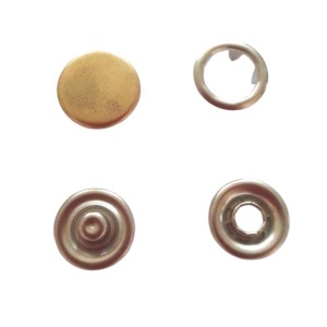 Кнопка нержавеющая трикотажная закрытая 10,5мм цв.золото(в упак.1440шт)