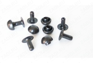 Хольнитены выпуклые стальные 10*10мм цв.оксид(в упак.1000шт)