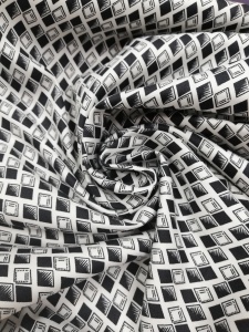 21454 Ткань хлопок сатин с принтом 100% хлопок 150см цв.черный(в рул.100м)