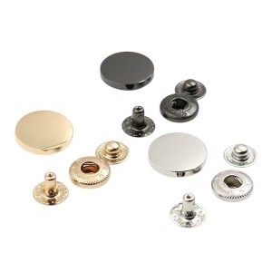 Кнопка плоская нержавеющая 17мм цв.ч.никель(в упак.1000шт)