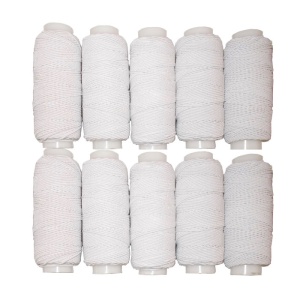 Нитки эластичные 25м цв.белый(в упак.36шт)