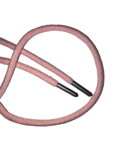 Шнур с наконечником хлопковый 06мм Calvin Klein круглый 115см цв.розовый(в упак.50шт)