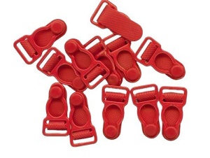 Застежки бельевые для чулок металлические 10мм цв.красный(в упак.1000шт)