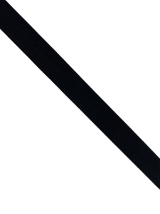 0450KTP Резинка окантовочная матовая 20мм цв.черный(в рул.100м)