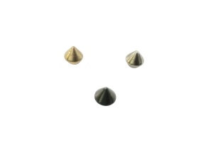 11206RR Шипы металлические на гвоздике 7мм цв.ч.никель(в упак.1000шт)