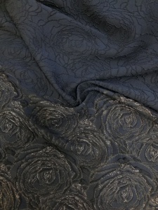 Milano Ткань нарядная жаккардовая 142см цв.V30 т.синий(в рул.40м)