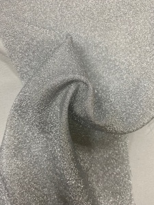 STN 4099 Ткань нарядная жаккардовая 150см цв.V6 серебро(в рул.51.7м)