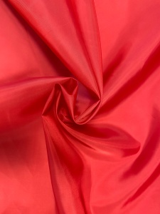 1099(19-1763) Ткань подкладочная однотонная 210Т 100% полиэстер 150см цв.красный(в рул.100м)
