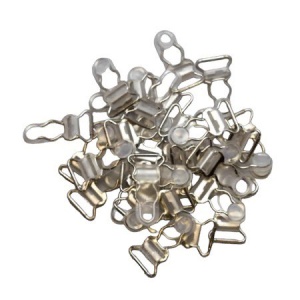 Застежки бельевые для чулок металлические 10мм цв.прозрачный-никель(в упак.1000шт)