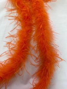 Боа из перьев страуса цв.оранжевый(в упак.1,8м)  