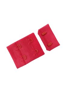 Застежки бельевые для бюстгальтера 2х2 40мм цв.красный(в упак.100шт)