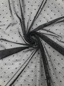SC171232 Ткань трикотажная на сетке с мушкой 155см цв.черный(в рул.100м)