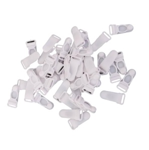 Застежки бельевые для чулок металлические 10мм цв.белый(в упак.1000шт)