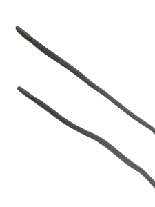 Шнур с наконечником хлопковый 06мм круглый 120см цв.серый меланж(в упак.50шт)